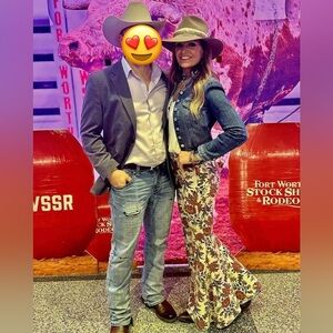 We The Free Floral Patterned Bell Bottoms